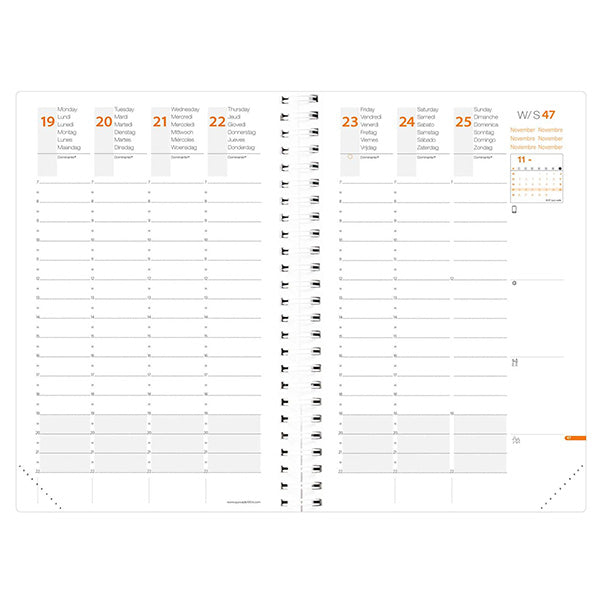 Agenda settimanale Time&Life Pocket 2027 - 10 x 15 cm - nero - Quo Vadis