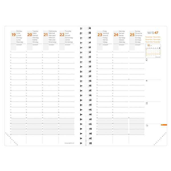 Agenda settimanale Time&Life Pocket 2027 - 10 x 15 cm - rosa cangiante - Quo Vadis