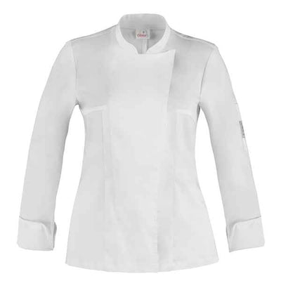 Giacca cuoco Celine - da donna - manica lunga - taglia L - bianco - Giblor's