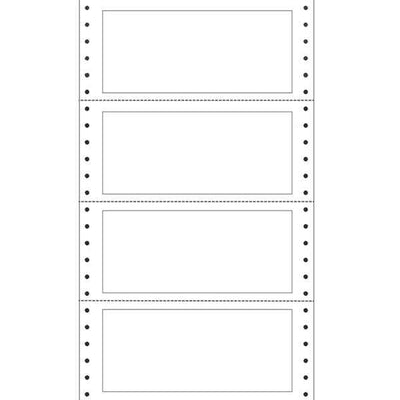 Etichette adesive a modulo continuo TT951 - in carta - corsia singola - permanenti - 140 x 60 mm - 4 et/fg - 100 fogli - bianco - Markin