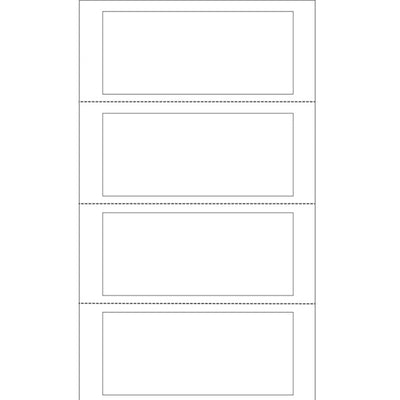 Etichette adesive a modulo continuo TT951-2 - in carta - corsia singola - permanenti - 140 x 60 mm - 4 et/fg - 100 fogli - bianco - Markin