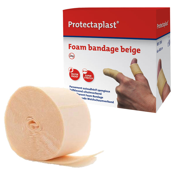 Bendaggio coesivo Protectaplast -  6 cm x 4,5 m - color pelle - PVS