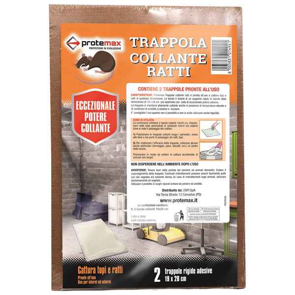 Tavole collanti per ratti - Protemax - blister 2 pezzi