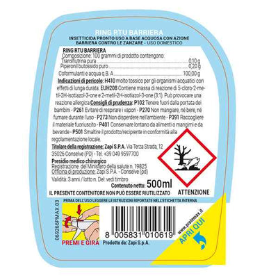 Spray ambiente insetticida antizanzare - 500 ml - Protemax