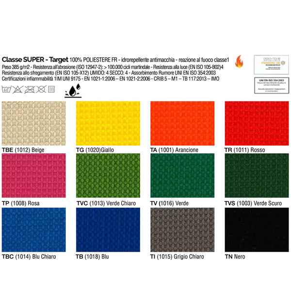 Seduta operativa Hubble HUHU - tessuto Target - braccioli regolabili - rosso - Unisit