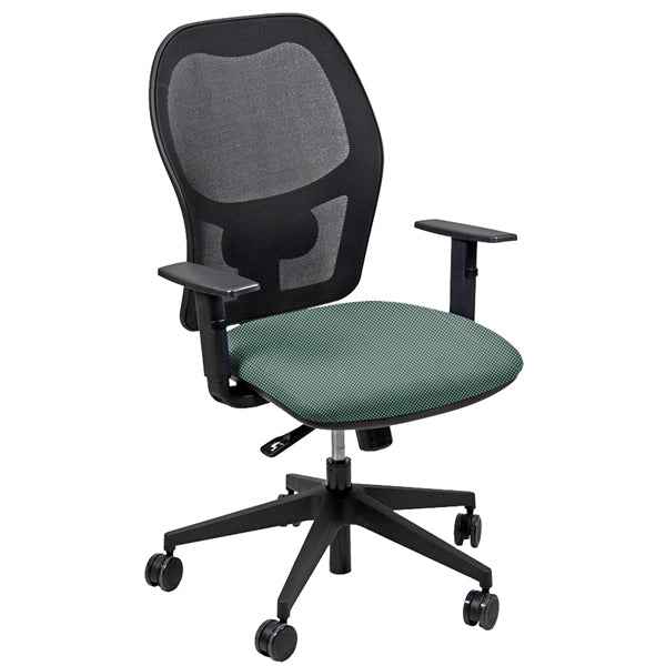 Seduta operativa Hubble HUHU - tessuto Fashion - braccioli regolabili - verde - Unisit
