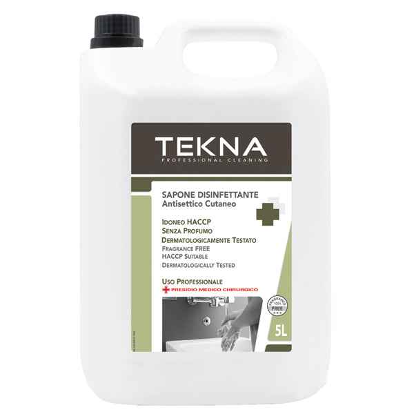 Sapone disinfettante - senza profumo - 5 lt - Tekna