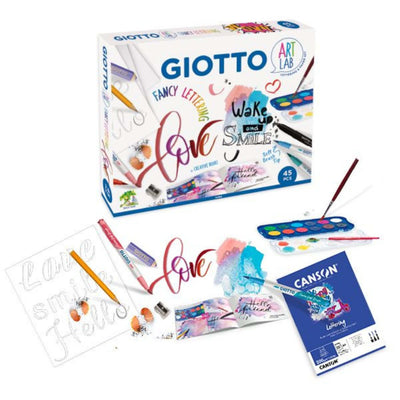 Giotto Art Lab Fancy Lettering set Turbo Soft Brush lettering 3D