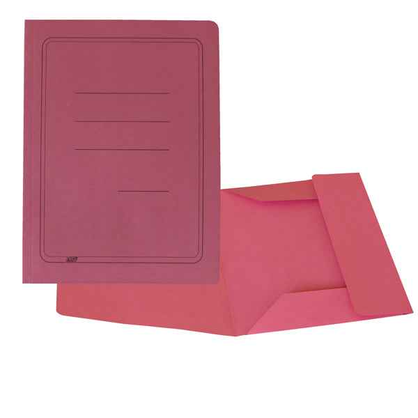 Cartellina 3 lembi con stampa - 200 gr - 25 x 33 cm - cartoncino manilla - magenta - Cartotecnica del Garda - conf. 50 pezzi