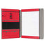 Portablocco Meet - con alette magnetiche - 31 x 25 x 1,4 cm - rosso - In Tempo