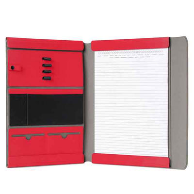 Portablocco Meet - con alette magnetiche - 31 x 25 x 1,4 cm - rosso - In Tempo