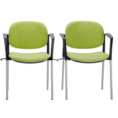 Poltroncina visitatore Step SPBSBR - con braccioli inclusi - verde - Unisit