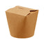 Contenitori rotondi da asporto - 9,8 x 8,5 x 9,2 cm - carta kraft/PE - avana - Leone - conf. 50 pezzi