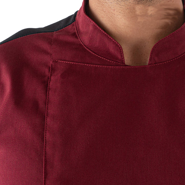 Giacca cuoco Thiago - da uomo - manica corta - taglia M - bordeaux - Giblor's