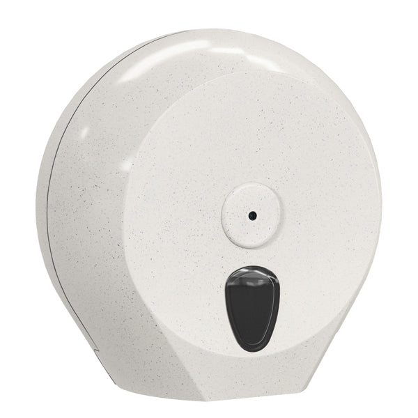 Dispenser carta igienica Woodplastic rotolo Mini Jumbo plus - 27,3 x 12,8 x 27 cm - rotolo diametro 23 cm - bianco - Mar Plast