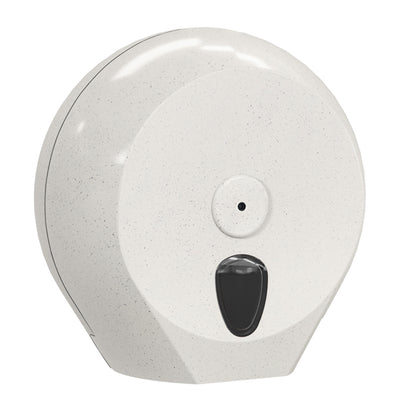 Dispenser carta igienica Woodplastic rotolo Mini Jumbo plus - 27,3 x 12,8 x 27 cm - rotolo diametro 23 cm - bianco - Mar Plast