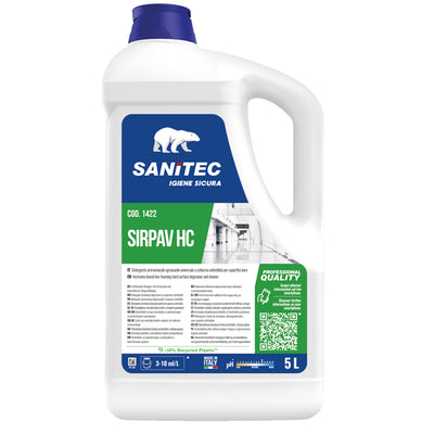 Detergente pavimenti Sirpav HC - a schiuma - 5 L - pino - Sanitec