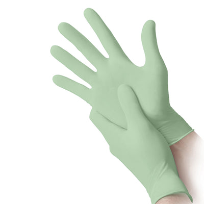 Guanti in nitrile bio - tg M - verde pastello - Reflexx - conf. 100 pezzi