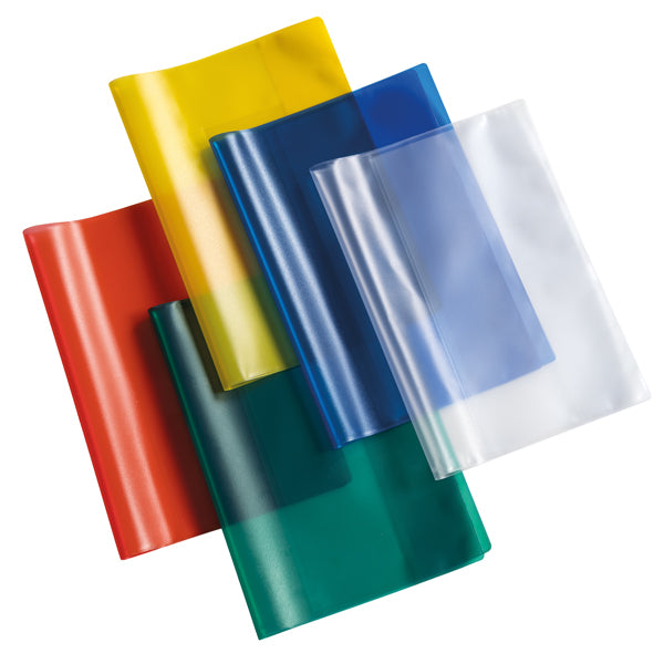 Coprimaxi Glass - A4 - PP - 145 mic - c/alette - goffrato -  rosso trasparente - Colorosa