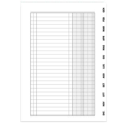 Registro scadenzario spiralato Gennaio/Dicembre - 10 pagine per mese - 24 x 17 cm - 2016N1363 - Data Ufficio