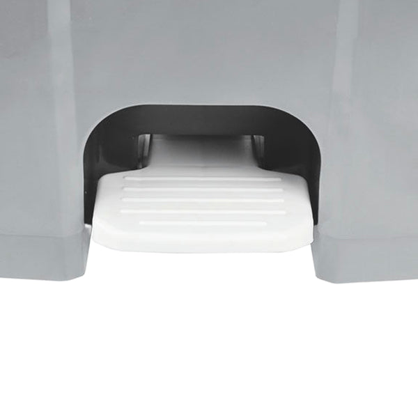 Contenitore mobile Ecoconti - a pedale - 80 L - plastica riciclata - grigio/bianco - Medial