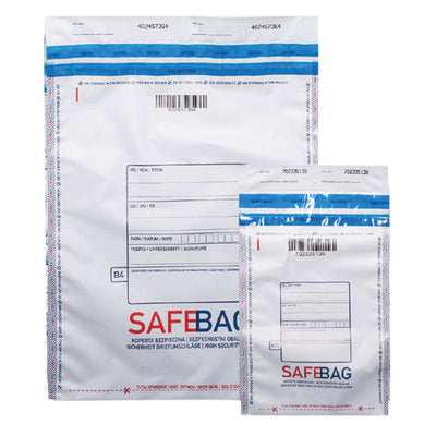 Sacchetti di sicurezza Safe Bag - per corrieri - B5 - 18,6 x 25,5 + 4 cm - PE - bianco - Bong Packaging - conf. 100 pezzi