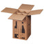 Scatola Wine Pack - 4 bottiglie - 21,2 x 20,4 x 36,8 cm - cartone doppia onda - avana - Bong Packaging - conf. 10 pezzi