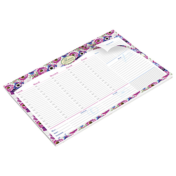 Desk planner Nature Flowers - da scrivania - 42 x 29,5 cm - Pigna