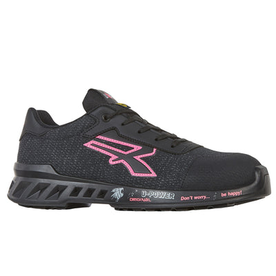 Calzatura di sicurezza Michelle - S1PS FO SR ESD RedLeve - numero 42 - nero/rosa - U-Power
