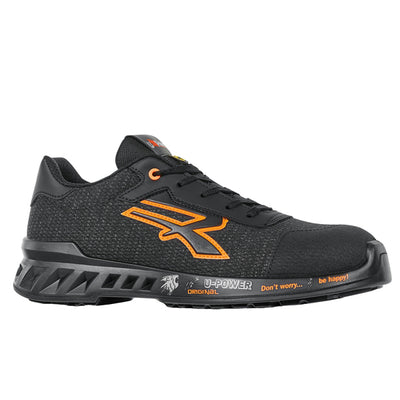 Calzatura di sicurezza Bruce - S1PS FO SR ESD - numero 40 - nero/arancione - U-Power