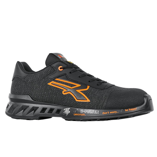 Calzatura di sicurezza Bruce - S1PS FO SR ESD - numero 45 - nero/arancione - U-Power