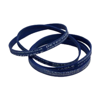 Elastici detectabili - 7 x 0,6 x 0,1 cm - blu - conf. 50 pezzi