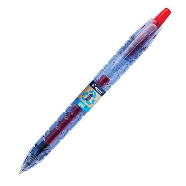 Roller gel a scatto B2P Begreen - punta 0,7 mm - rosso - Pilot