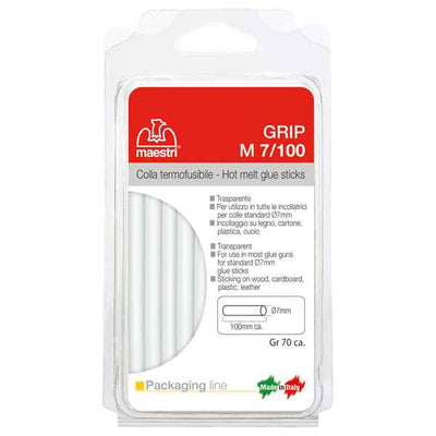 Colla termofusibile M7/100 - diametro 7 mm - lunghezza 10 cm - 70 gr - trasparente - Romeo Maestri
