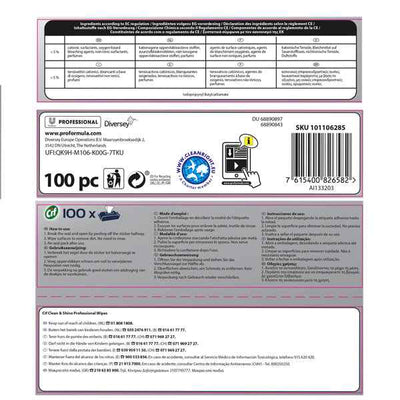 Salviette multisuperfici igienizzanti - biodegradabili - Cif - conf. 100 pezzi