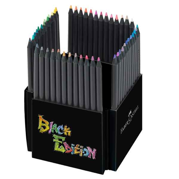 Matite colorate triangolare Black Edition - colori assortiti - Faber-Castell - conf. 50 pezzi