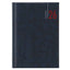 Agenda giornaliera 2027 - copertina in carta imbottita - 17 x 24 cm - blu