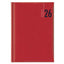 Agenda settimanale 2027 - copertina in carta imbottita - 17 x 24 cm - rosso