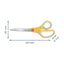 Forbici Cosy - 205 mm - acciaio - giallo - Leitz
