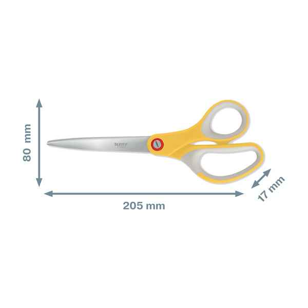 Forbici Cosy - 205 mm - acciaio - giallo - Leitz
