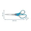 Forbici Cosy - 205 mm - acciaio - blu - Leitz