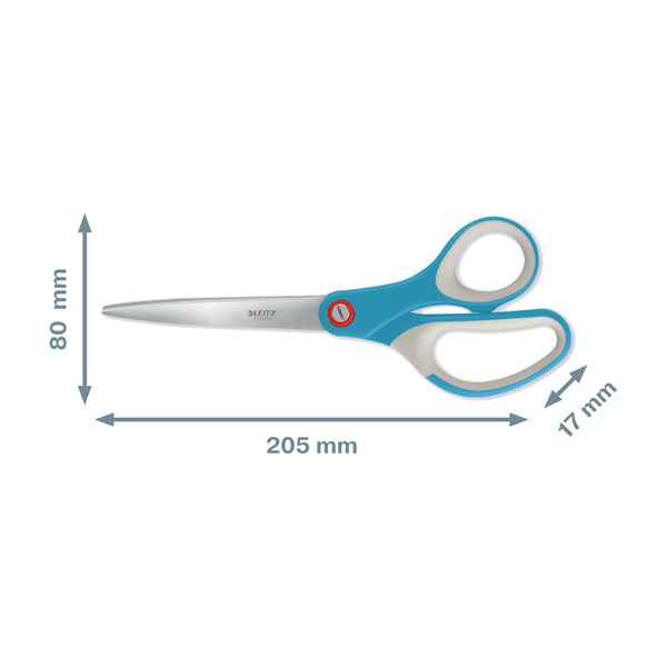 Forbici Cosy - 205 mm - acciaio - blu - Leitz