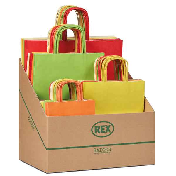 Shopper Allegra - formati assortiti - colori chiari - Rex Sadoch - expo 100 pezzi