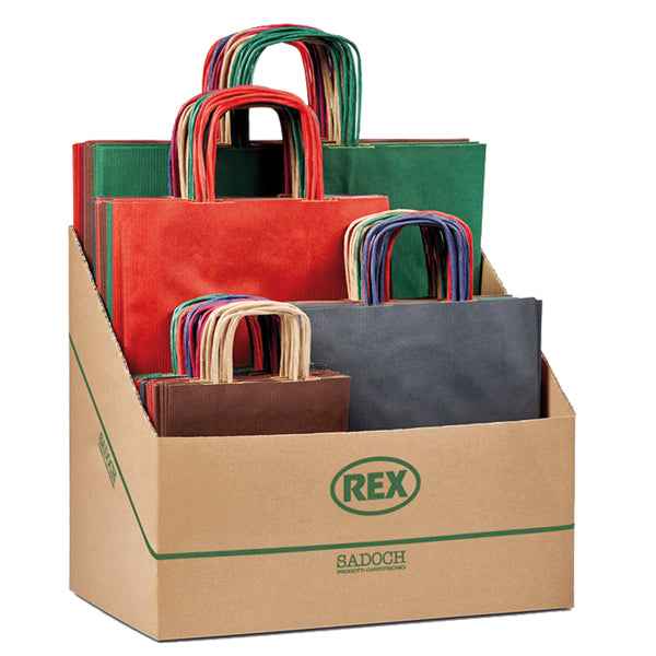 Shopper Allegra - formati assortiti - colori scuri - Rex Sadoch - expo 100 pezzi