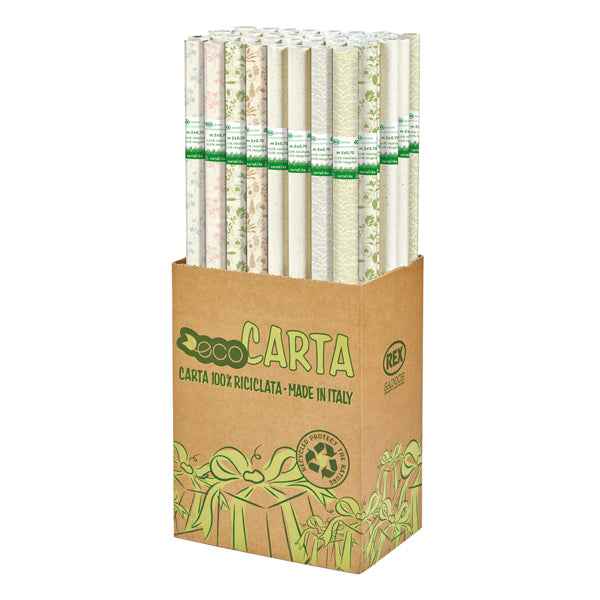 Rotolo carta regalo Erba - 70 cm x 2 m - fantasie assortite - Rex Sadoch