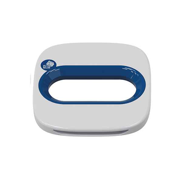 Cestino gettacarte Wastee - per raccolta differenziata - 60 L - Blu - Kobra