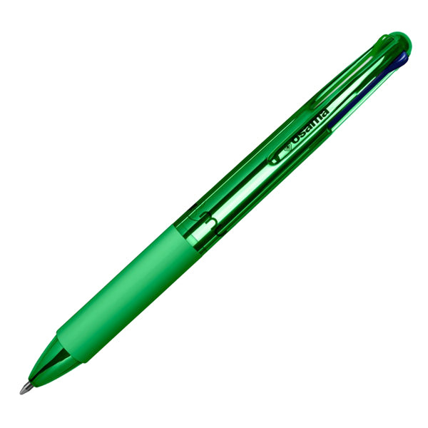 Penna a sfera scatto 4 Color - fusto cromato - Osama - expo 42 pezzi
