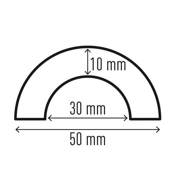 Profilo paracolpi P30 - per superfici tubolari - giallo/nero - Durable