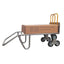 Carrello saliscale - 50 x 40 x 132 cm - max 280 kg - acciaio - grigio/giallo - Tecnotelai