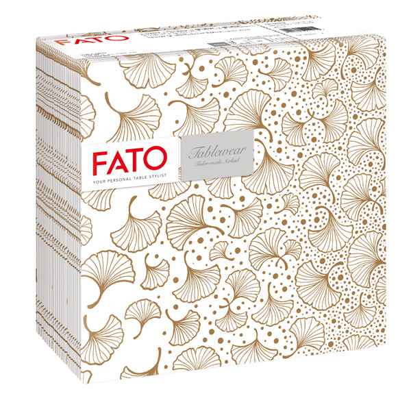 Tovagliolo linea AirLaid - carta - 40 x 40 cm - biloba/nocciola - Fato - conf. 50 pezzi